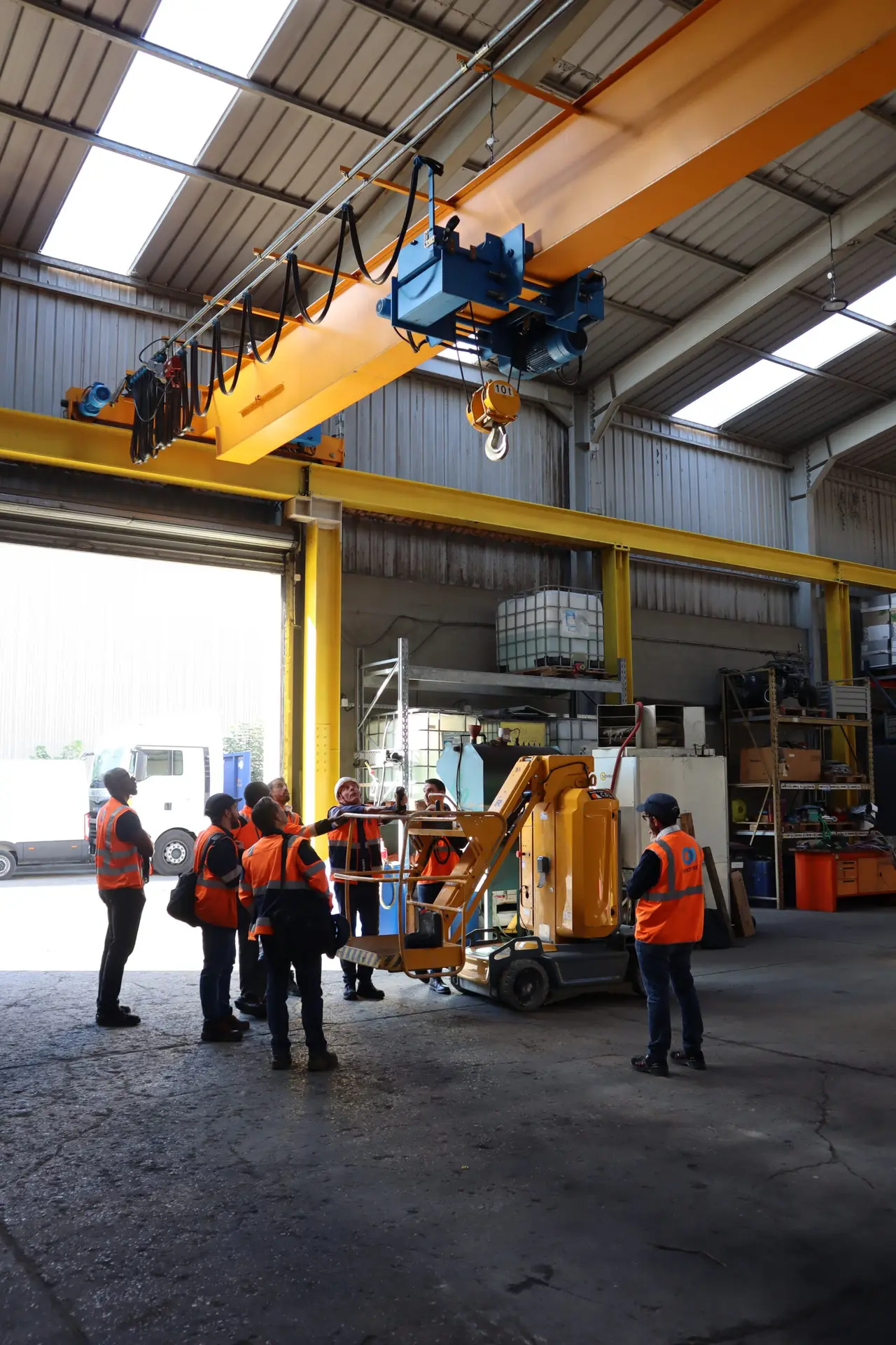 essai en atelier APL pont roulant